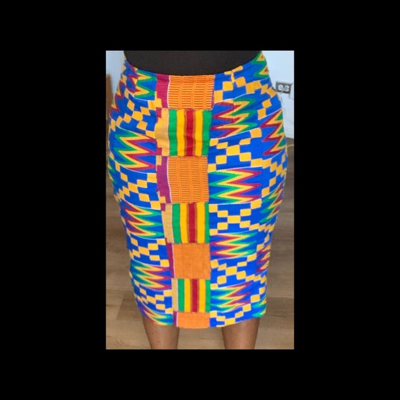🇬🇭Kente Pencil Skirt🇬🇭 - Picture 4 of 8